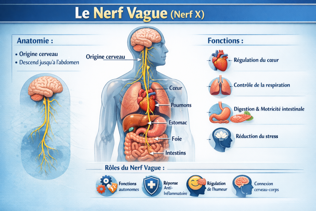 nerf vague anatomie et rôle  fonctions